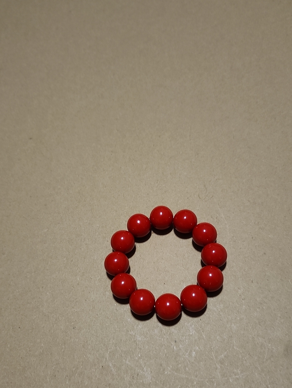 Bold Red Beaded Stretch Bracelet for Women